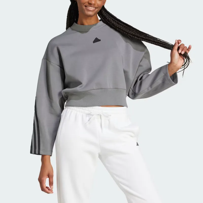 Adidas Future Icons FW24 3-Stripes Sweatshirt Sweatshirt Women's Gray-1