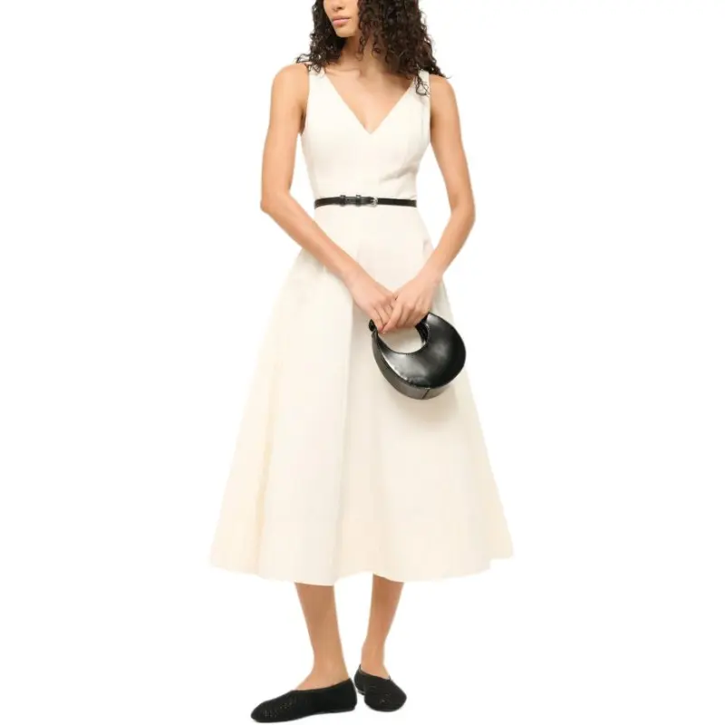 Staud Sleeveless Dress Women's White-1