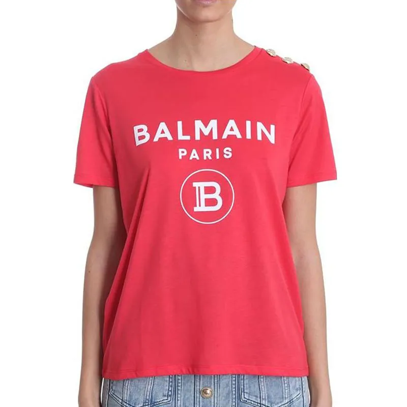 BALMAIN T Shirts Women's Red-2