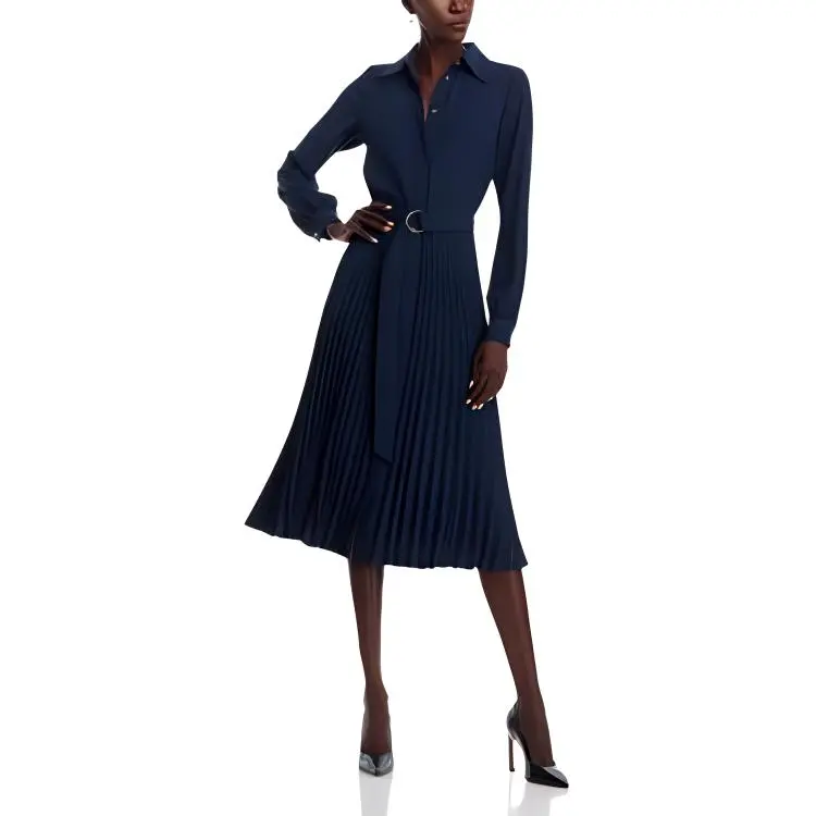 MICHAEL KORS FW24 Long Sleeved Dress Women's Dark Blue-2