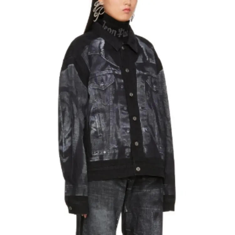 Jean Paul Gaultier Trompe Denim Jacket 'White/Blue'-2