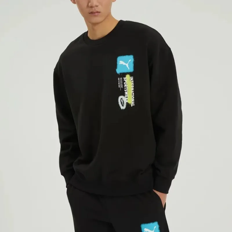 PUMA Sweatshirt Men's Black Shopping Bag Included-3