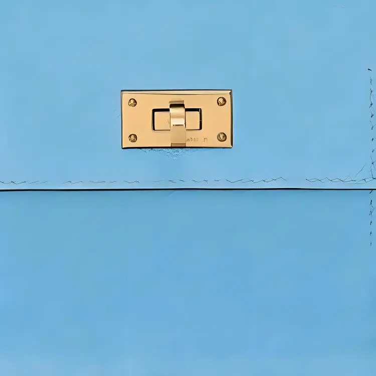 HERMES Kelly Pocket Epsom Leather Wallet Women's 7N Celeste Sky Blue-1