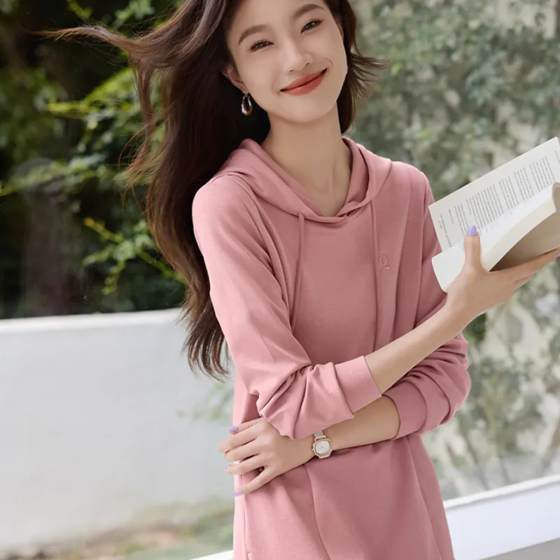 Mo Han Yi Mei Long Sleeved Dresses Women's Cream Pink-4