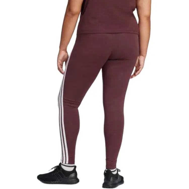 Adidas Free Shipping With AdiClub Essentials 3 Stripes Cotton Leggings Plus Size-2