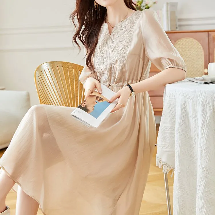 Still Quiet Short Sleeved Dress Women's-3