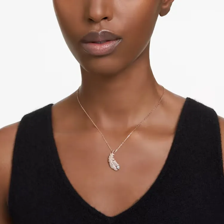 Swarovski Faux Crystal Necklaces Women's Rose Gold-3