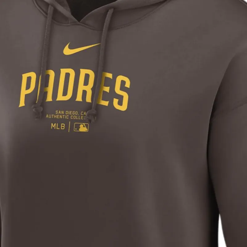 Nike San Diego Padres Authentic Collection Women's Nike Therma Mlb Pullover Hoodie-2