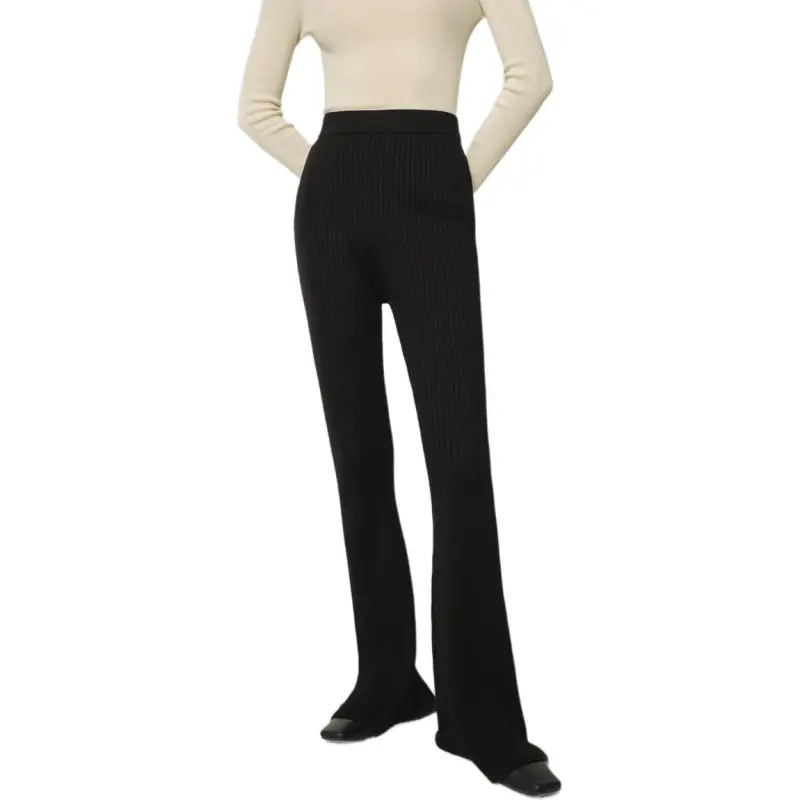 Orange Desire Casual Pants Women's Black Elegant Black-2