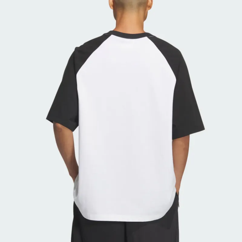 Adidas Originals ADICOLOR RAGLAN T SHIRT T Shirt Men's Black/White-3