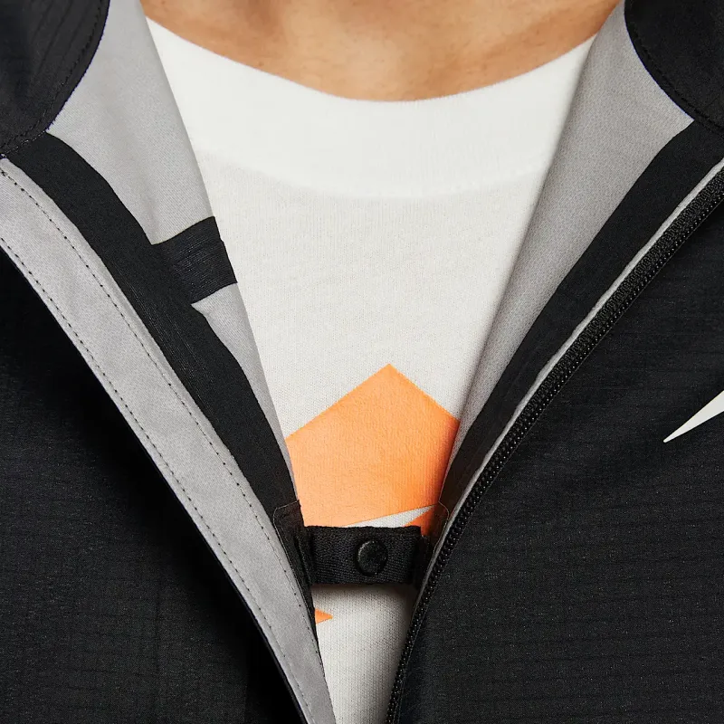 Nike Water Resistant Windproof Breathable Windbreaker Jacket Men's Black/Mountain Peak White-2