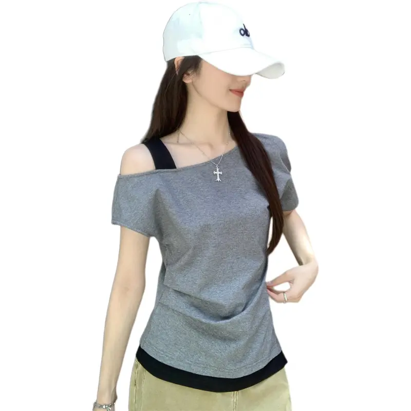 Mu Xiao Xin T Shirts Women's Gray-6