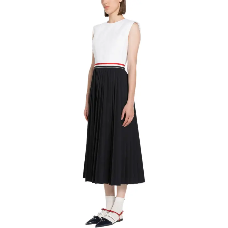 THOM BROWNE Sleeveless Dresses Women's Dark Gray-2
