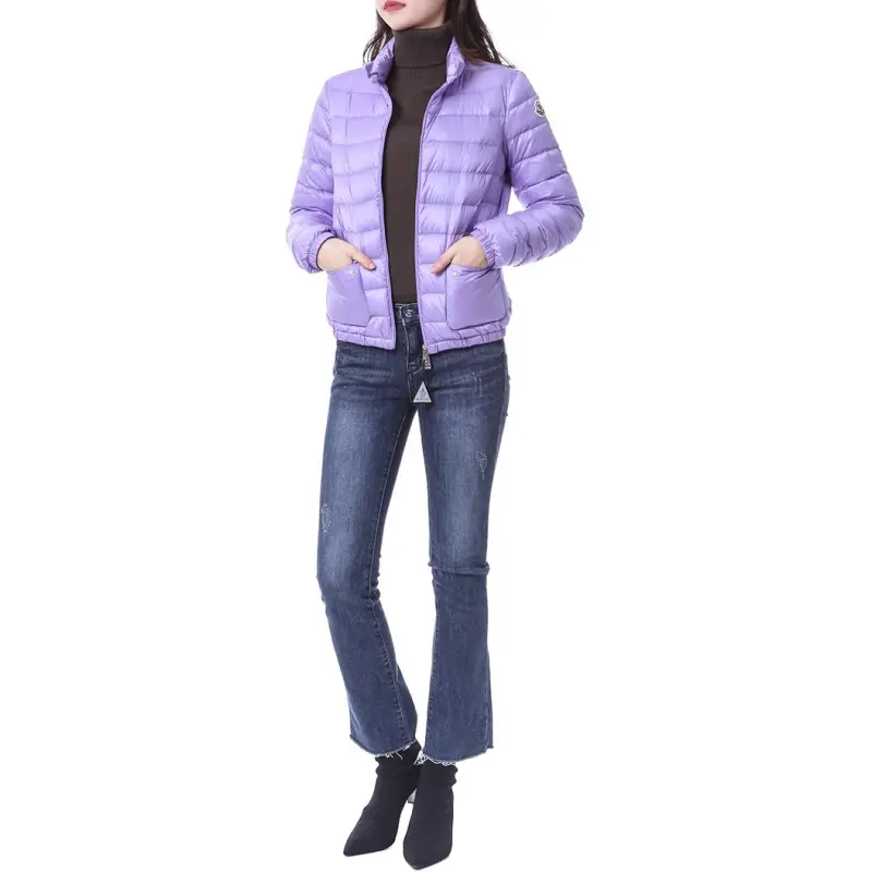Moncler Women's Lans Short Down Jacket Lavender Purple-4