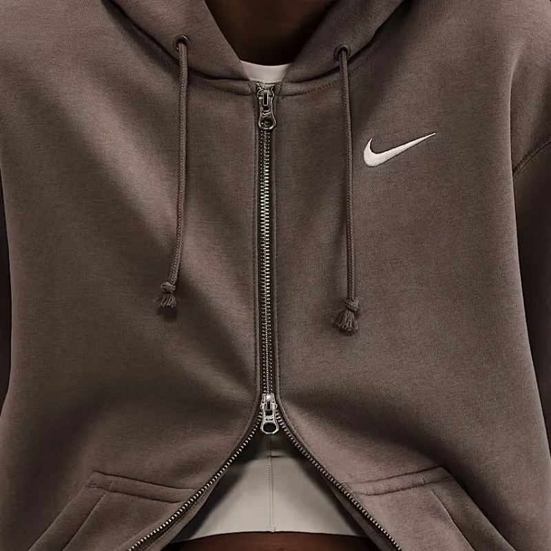 Nike Sportswear Phoenix FleeceSwoosh Sweatshirt Women's Mink Leather Brown/Canvas-4