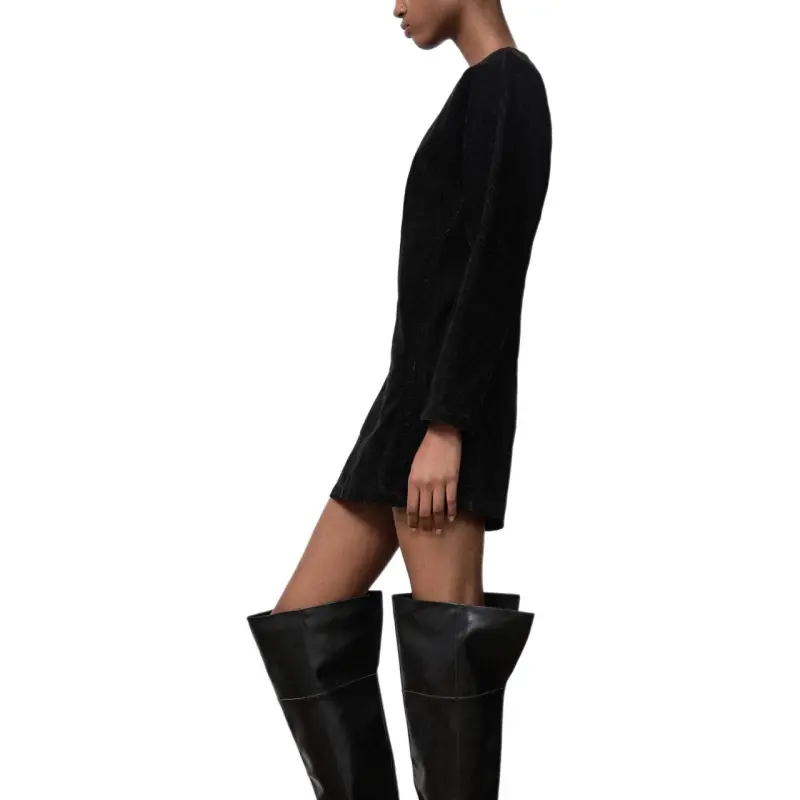 ZARA Trf Long Sleeved Dresses Women's Black-2
