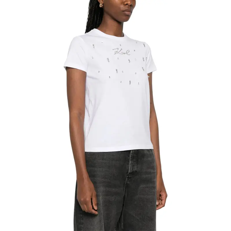 KARL LAGERFELD / Karl Lagerfeld Jeans Logo embellished T shirt-2