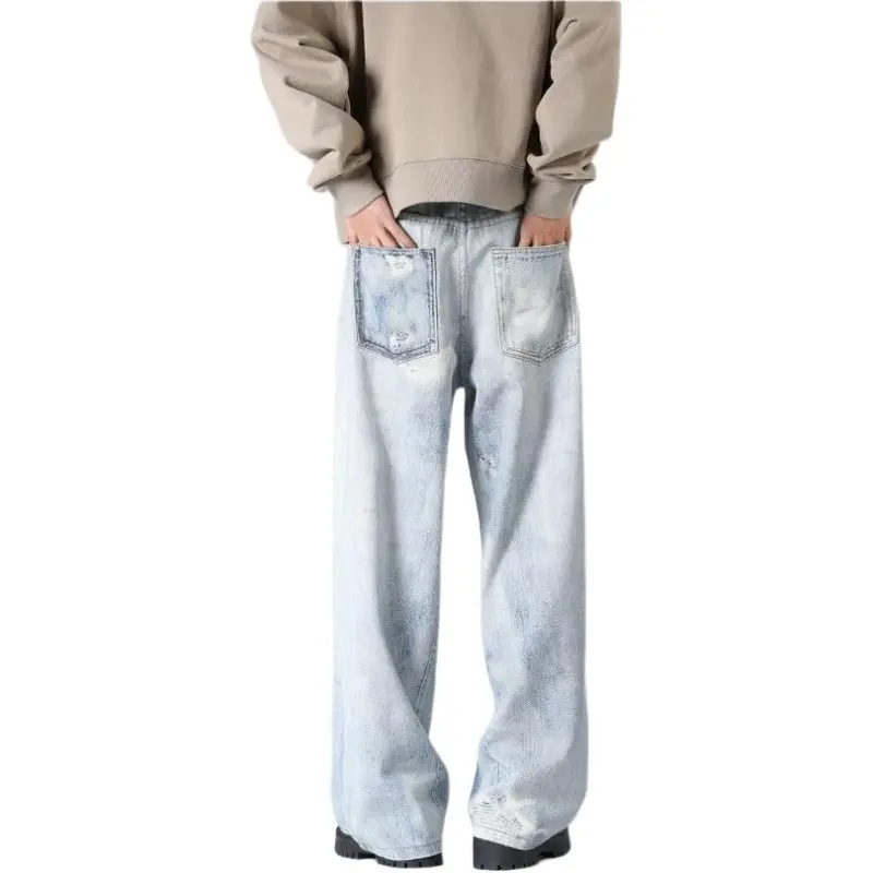 YINLEI Jeans Men Light Blue-5