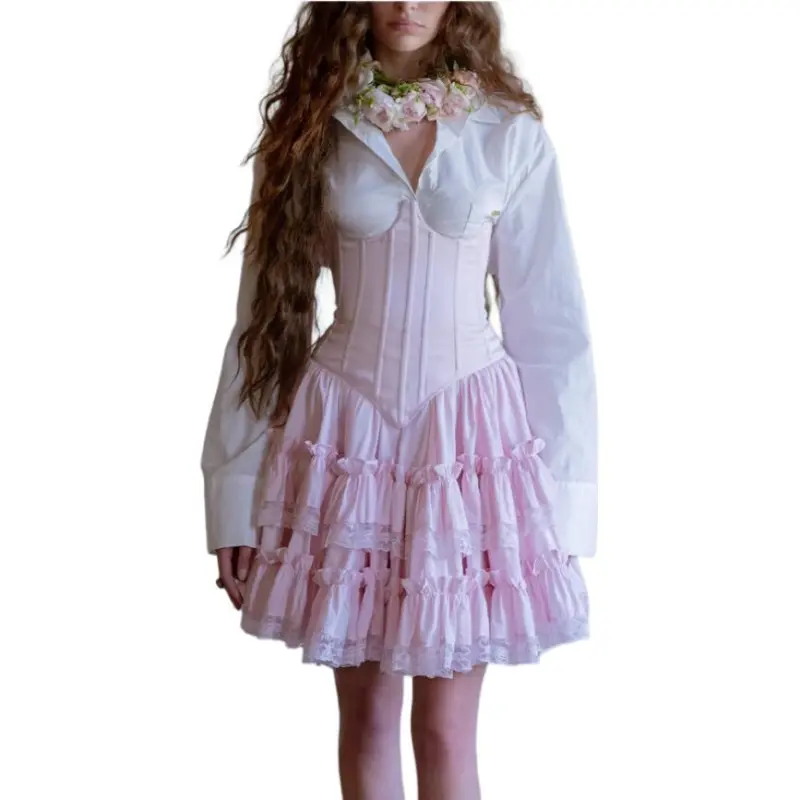 Selkie Collection SS24 Casual Short Skirts Women's Soft Pink-2