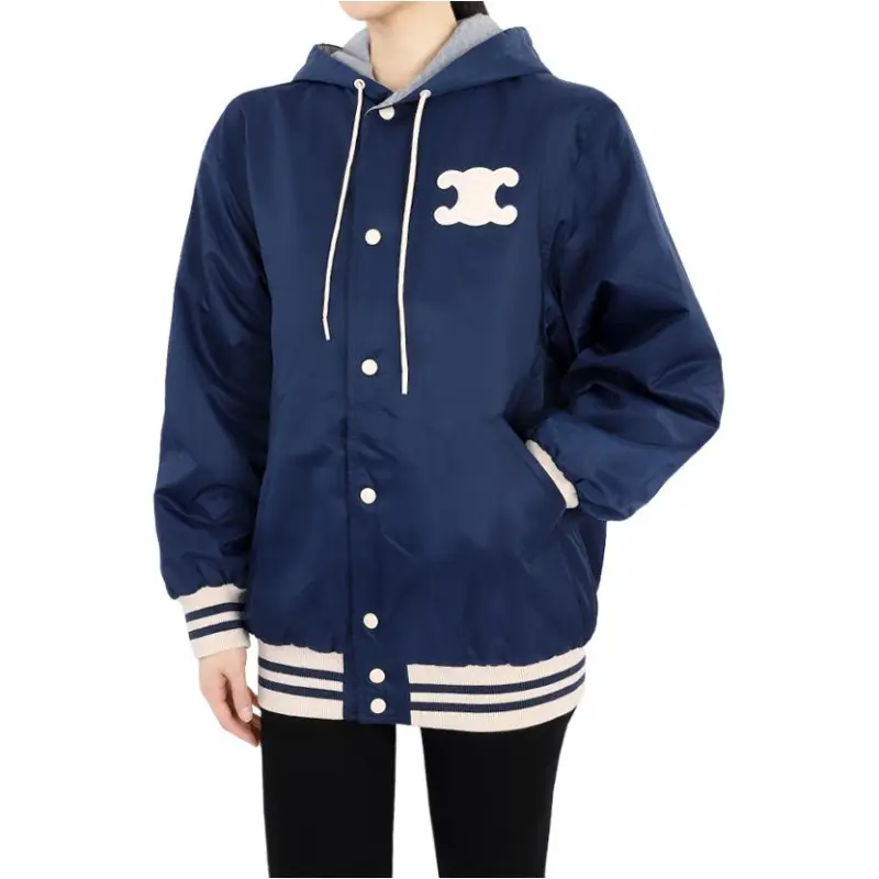 CELINE Paris Hooded Teddy Jacket In Nylon-2