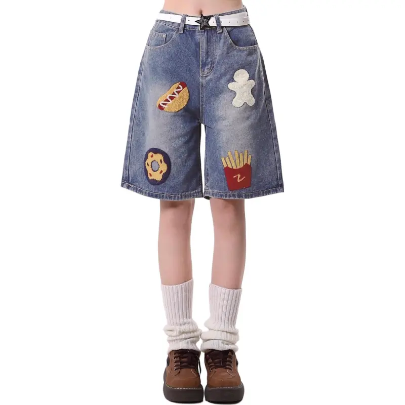 TESTUNG Denim Shorts Unisex-21
