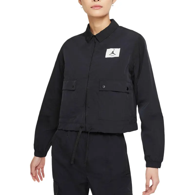 Jordan Essentials Cropped Coats Women's Black-2