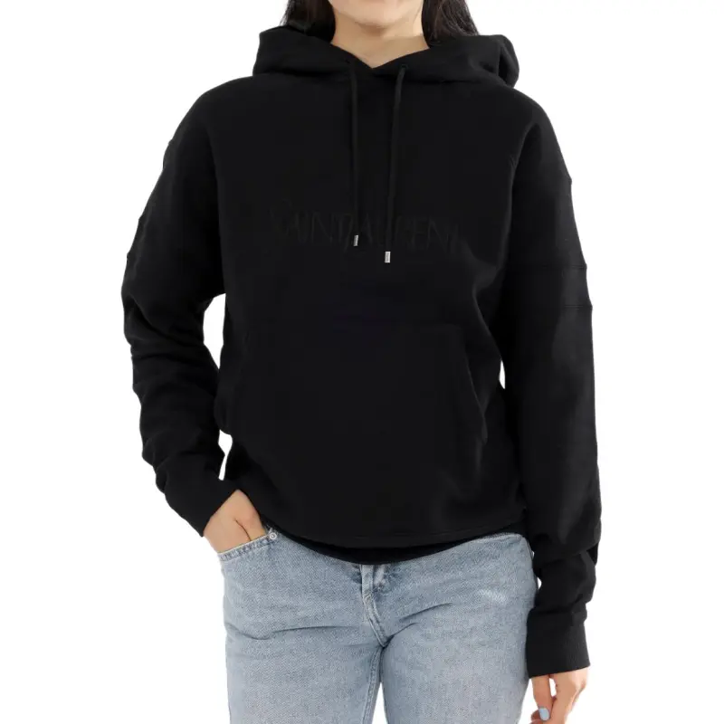 SAINT LAURENT Logo Detailed Drawstring Hoodie-2