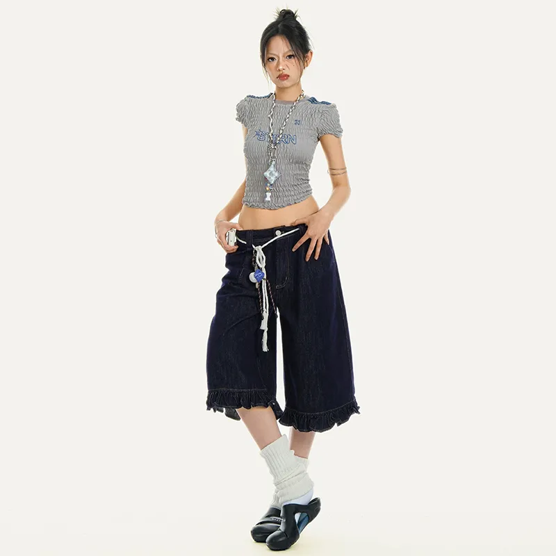OROI Denim Shorts Women's Dark Blue-6