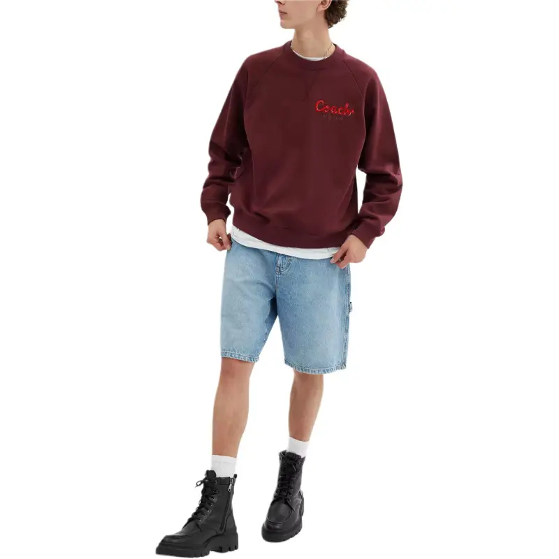 COACH SS25 Sweatshirt Unisex Merlot-4