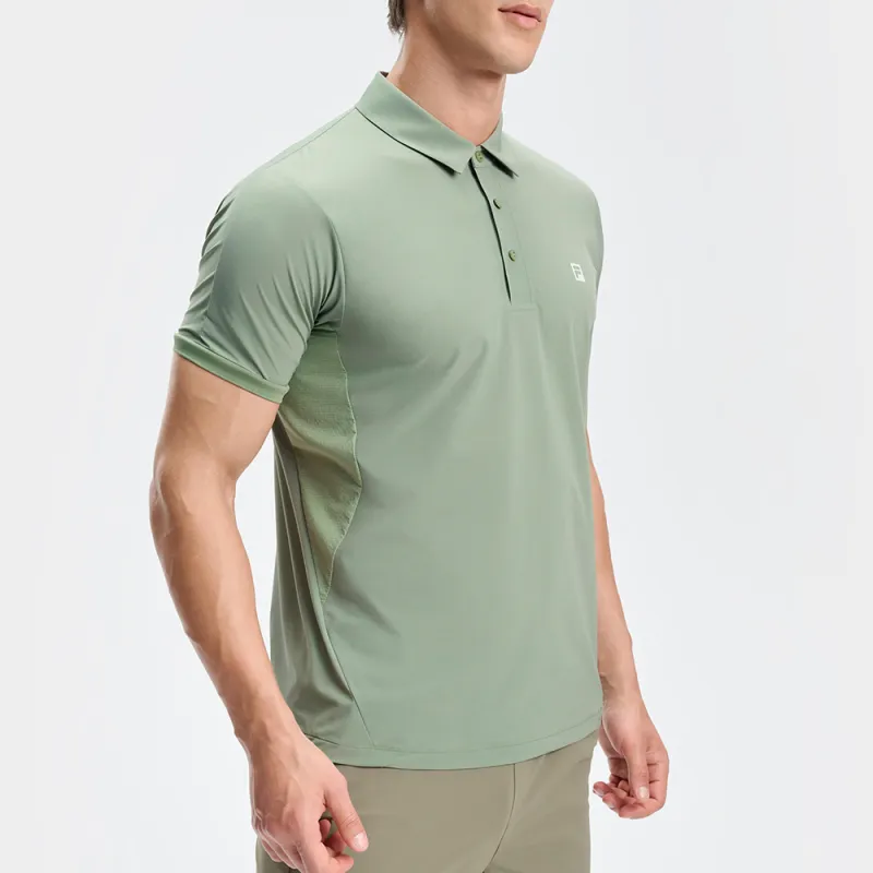 FILA Athletics Polo Shirt Men's Wave Gray Green-3