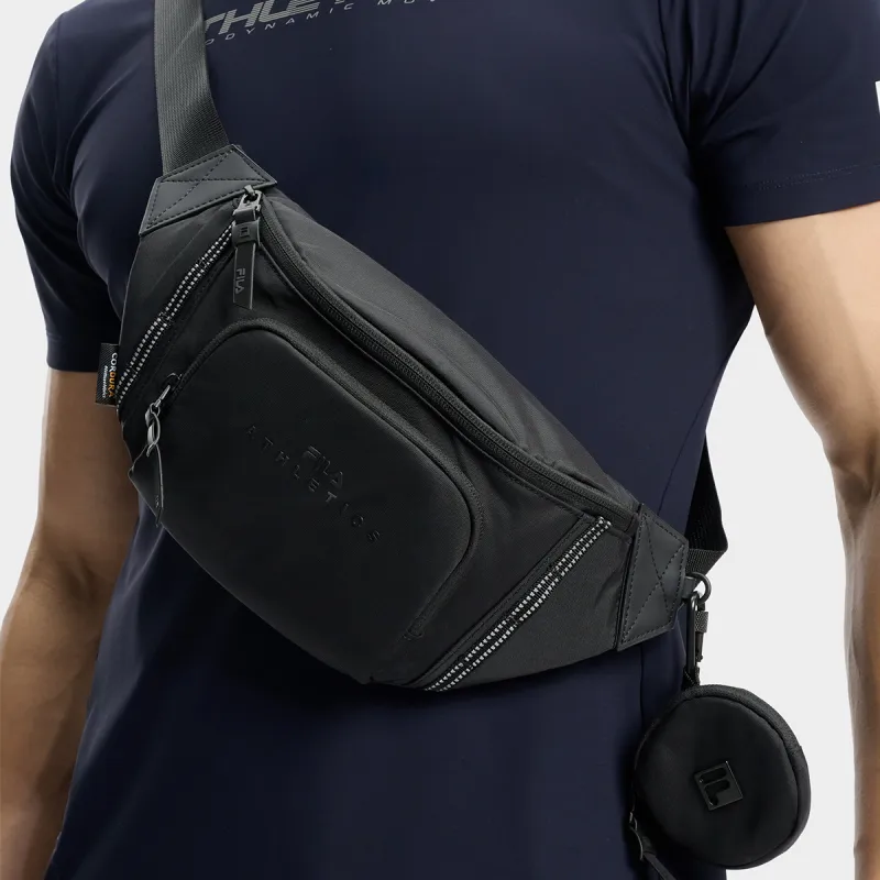 FILA Fabric Crossbody Bags Sling Bags Extra Small Men's Pitch Black-4