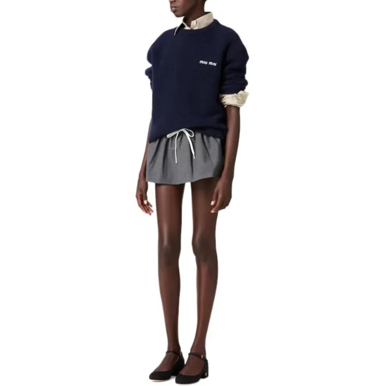 MIU MIU SS24 Knitwear Women's Navy Blue-2