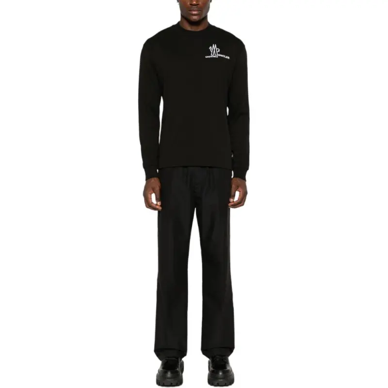 Moncler Logo Detailed Long Sleeved T Shirt-4