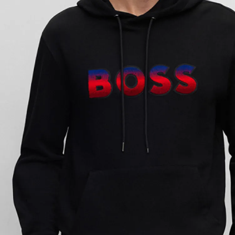 HUGO BOSS Logo print Gradient effect Hoodie-4
