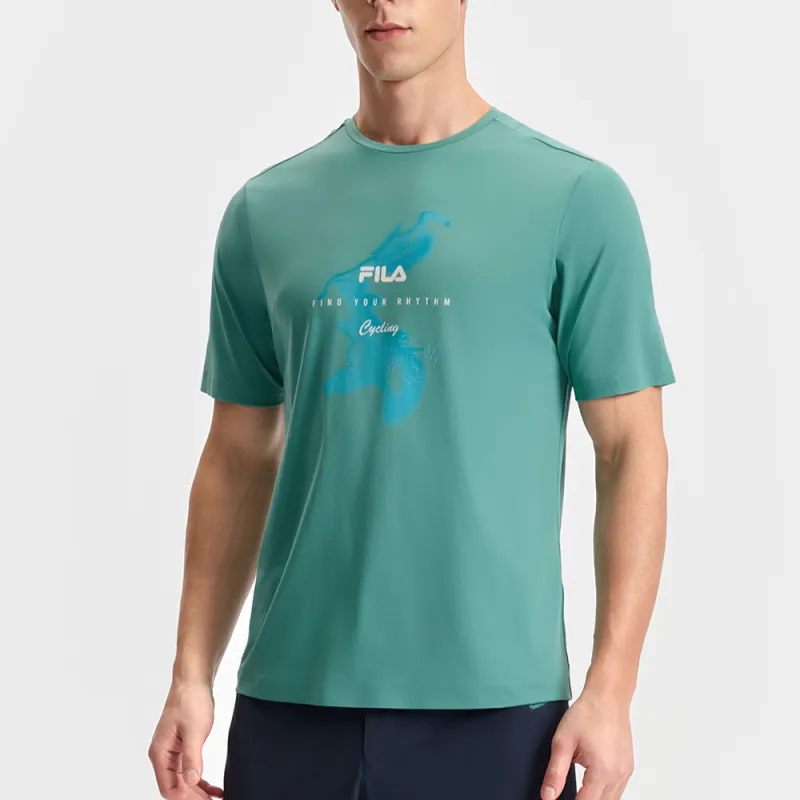 FILA CYCLING T Shirt Men's Tempered Copper Green-3