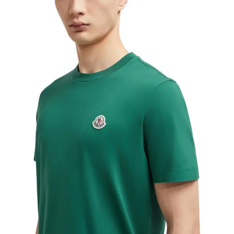 Moncler T Shirts Men 3 Pack White+Bottle Green+Marine Blue-4