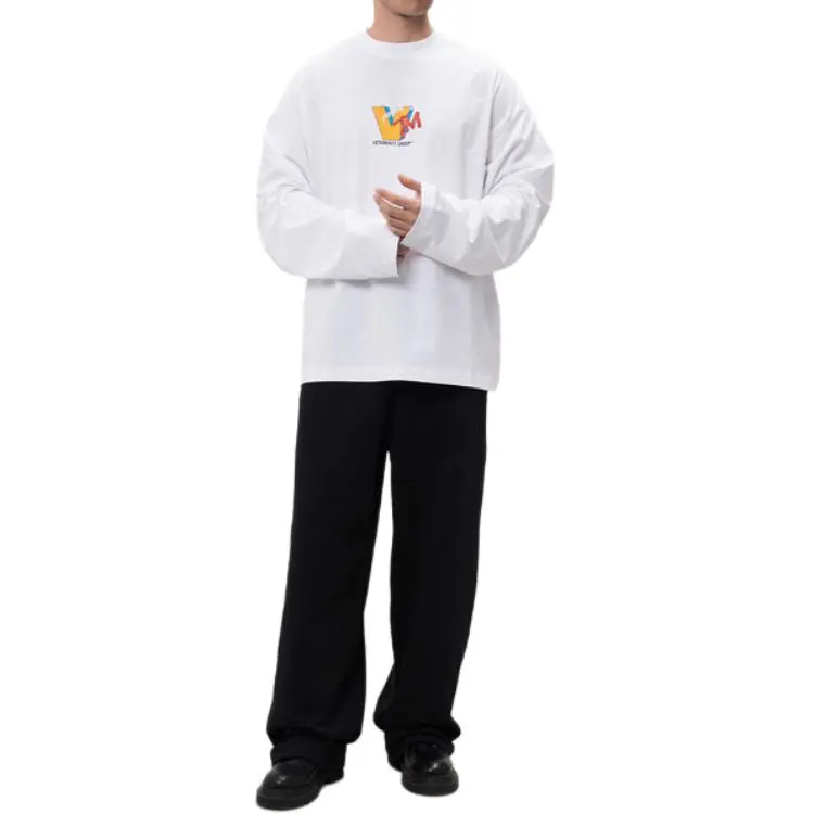 Vetements Logo Print Long Sleeve T Shirt-2
