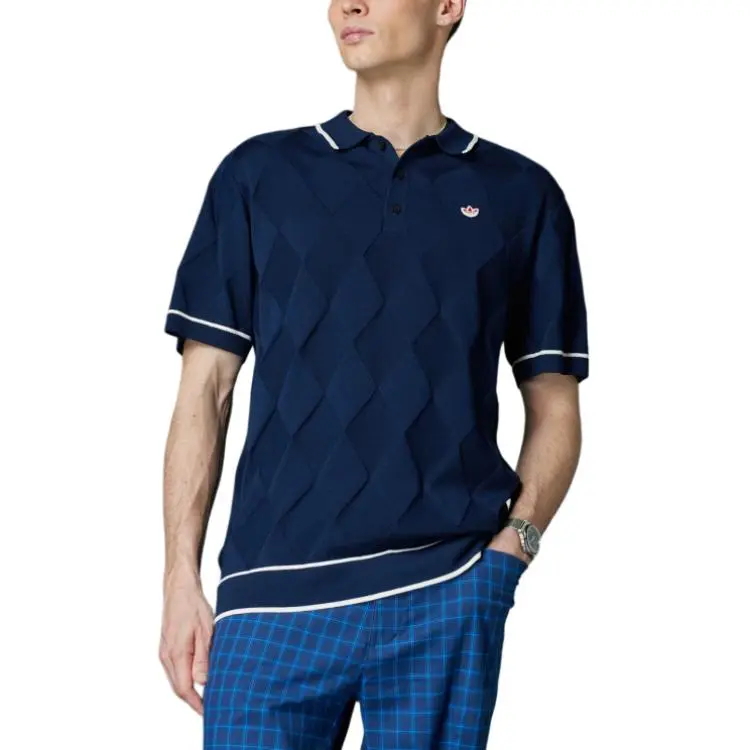 Adidas Originals Argyle Knit Polo Shirt-1