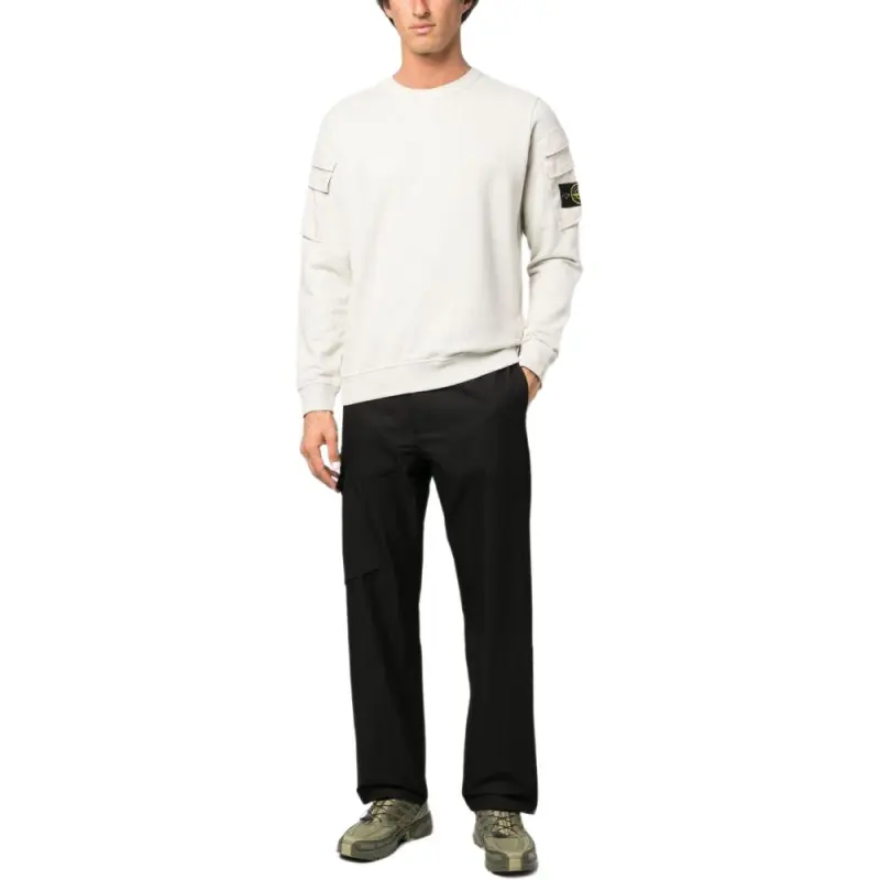 STONE ISLAND Compass-patch Crew-neck Sweatshirt-4