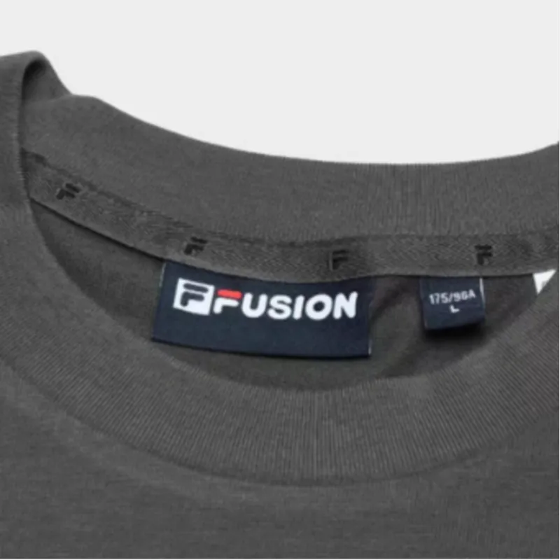 FILA FUSION T Shirt Unisex Honey Phantom Gray-2