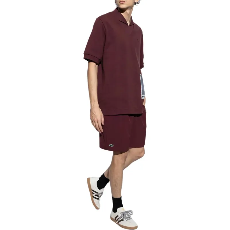 LACOSTE Embroidered Running Track Shorts-1