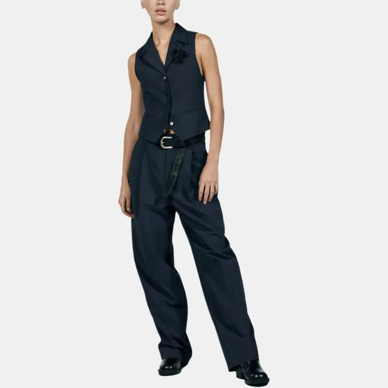 ZARA Trf Vests Women's Sea Blue-5