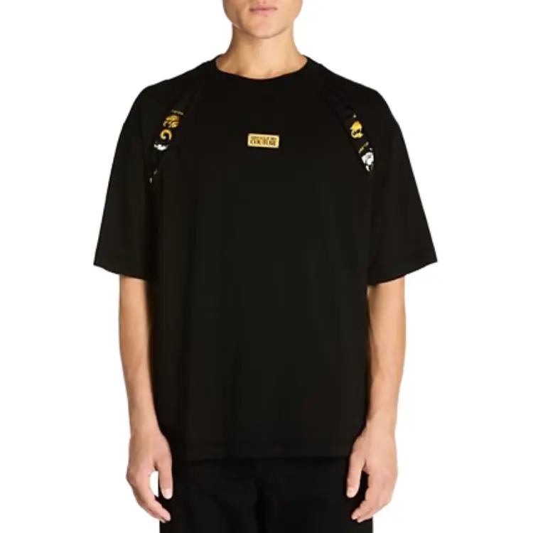 VERSACE JEANS COUTURE T Shirt Men's Black+Print-2