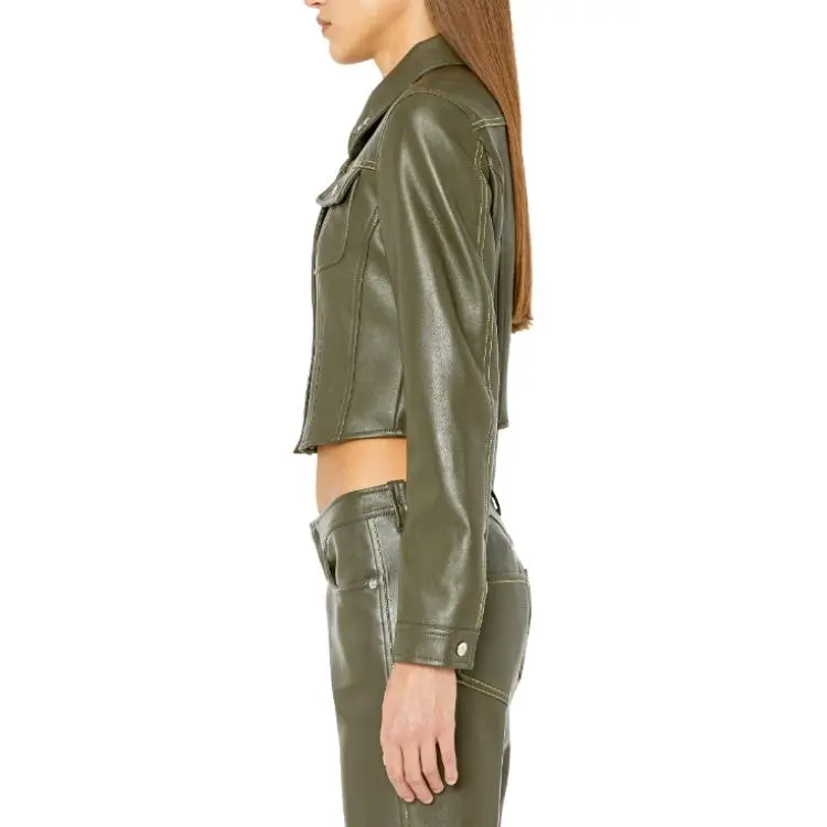 DIESEL Jackets Women's Green-3