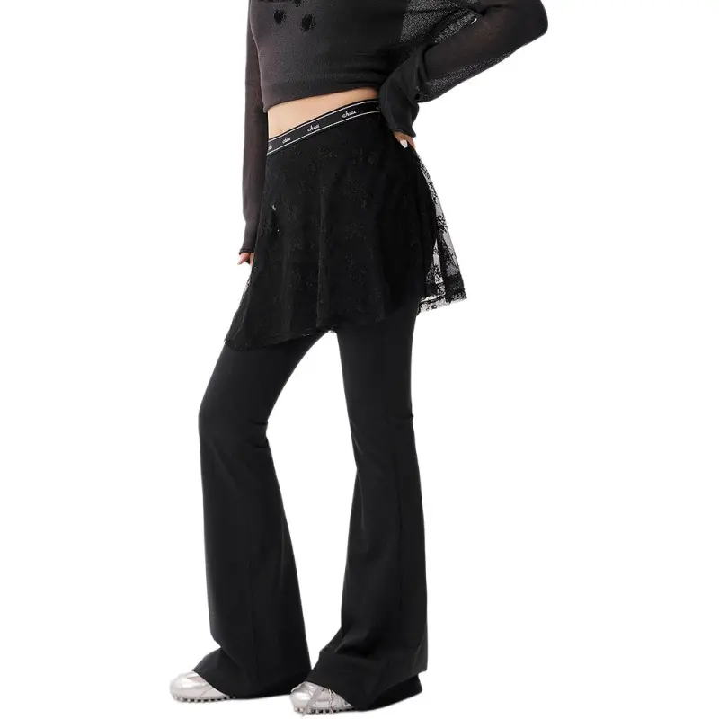 CHUU Casual Pants Women's Black-5