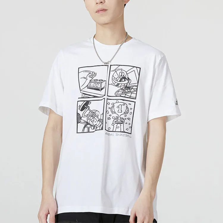 Adidas T Shirts Men White-2