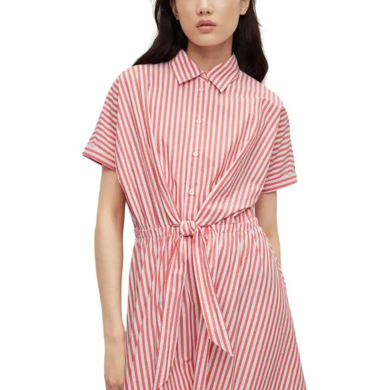 HUGO BOSS Short Sleeved Dress Women's Pink-4