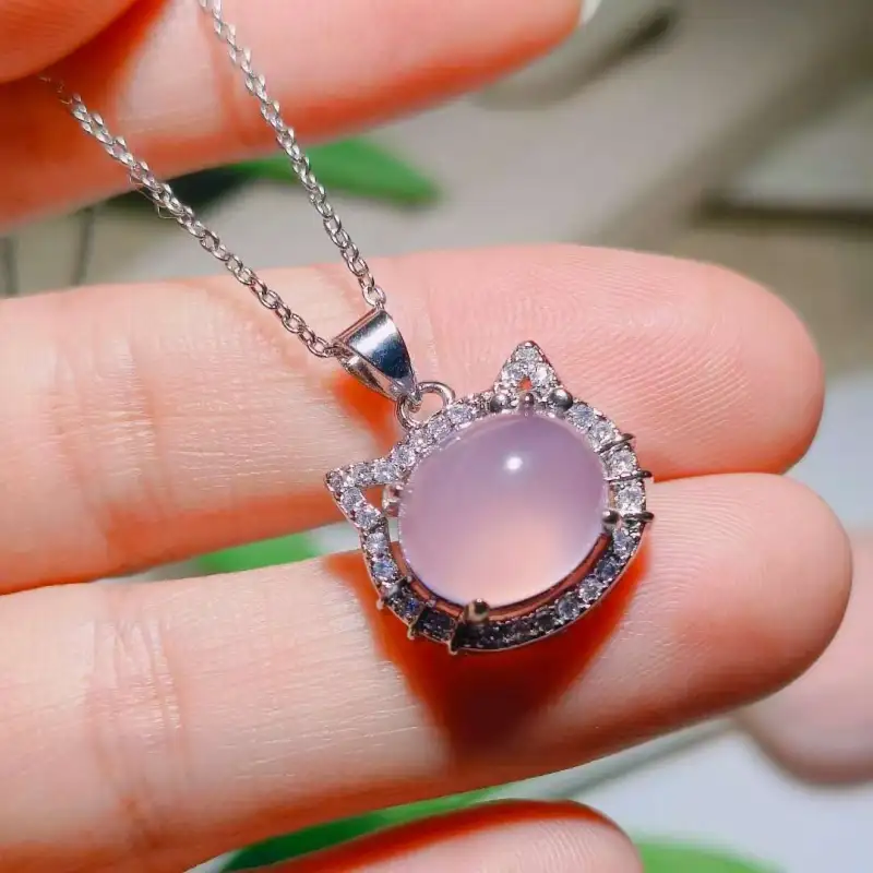 JUNWEN Chalcedony Necklaces Women's-6