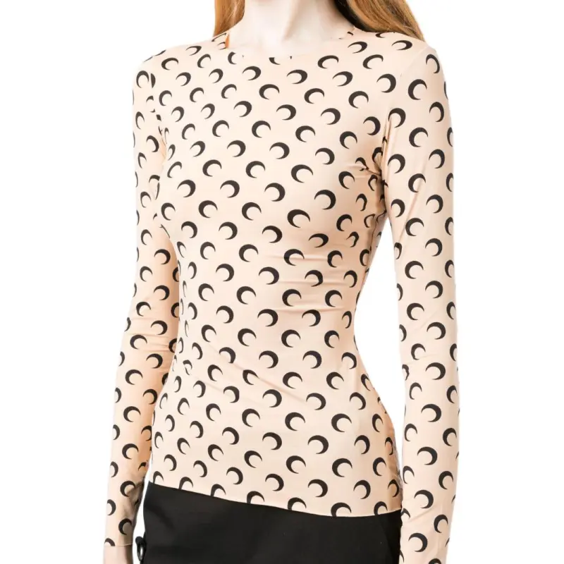 Marine Serre Second Skin Moon Top 'All Over Moon Tan'-4