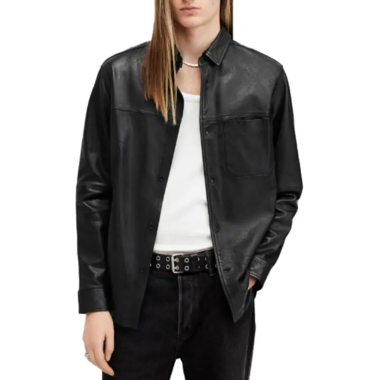 ALLSAINTS Leather Jacket Men's Black-2